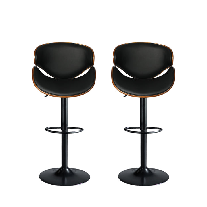 Levede 1x Bar Stools Gas Lift Kitchen Black.