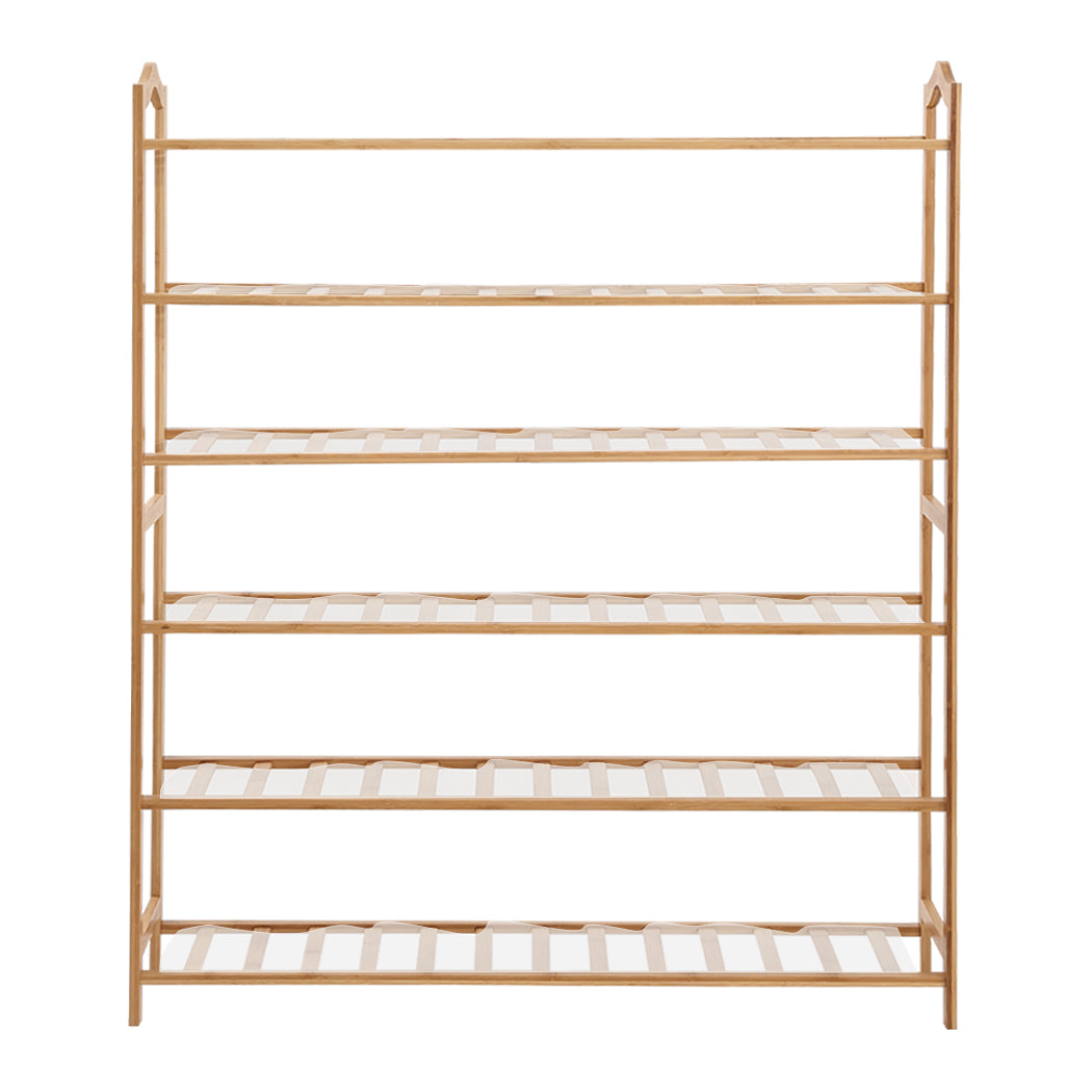 Levede Bamboo Shoe Rack Storage Wooden 80cm.