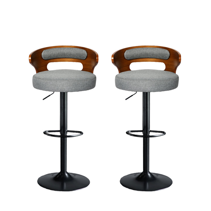Levede 1x Kitchen Bar Stools Gas Lift Grey.