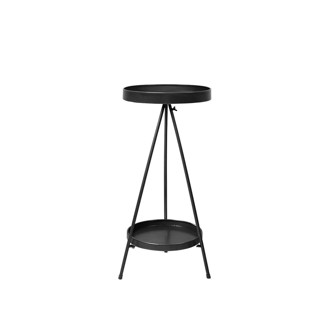Levede Plant Stand 2 Tiers Outdoor Indoor Black Medium.