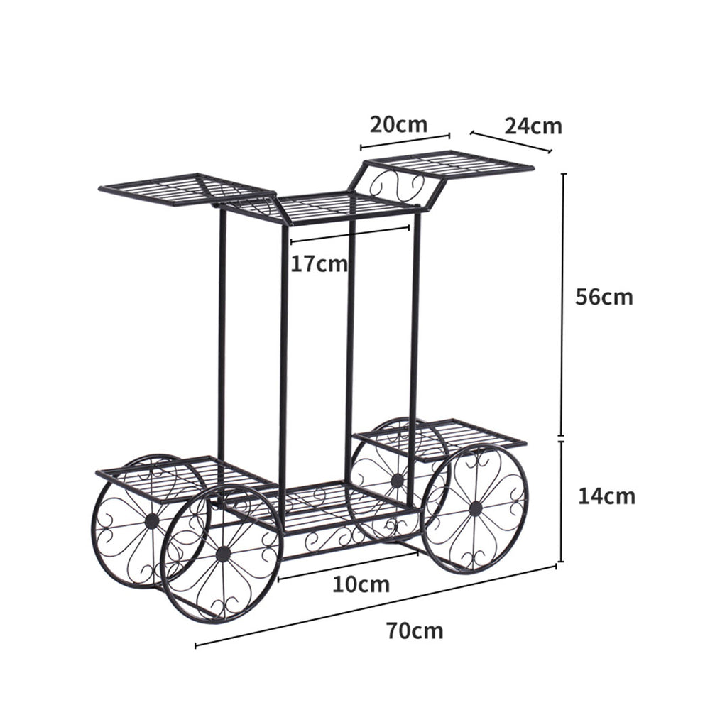 2x Levede Plant Stand Outdoor Indoor Gold.