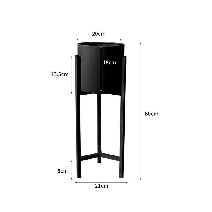 Levede Plant Stand Garden Planter Metal Black Small.