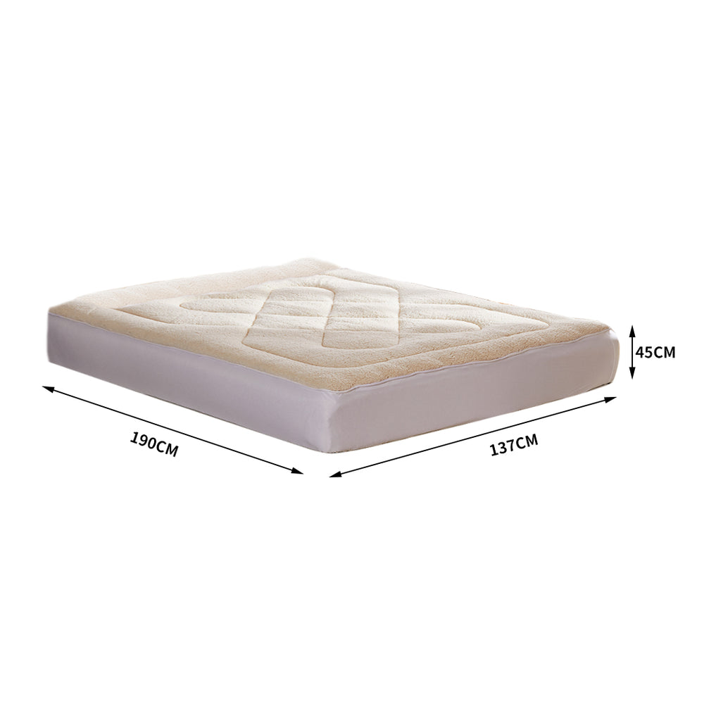 DreamZ Mattress Topper 100% Wool Underlay Double.