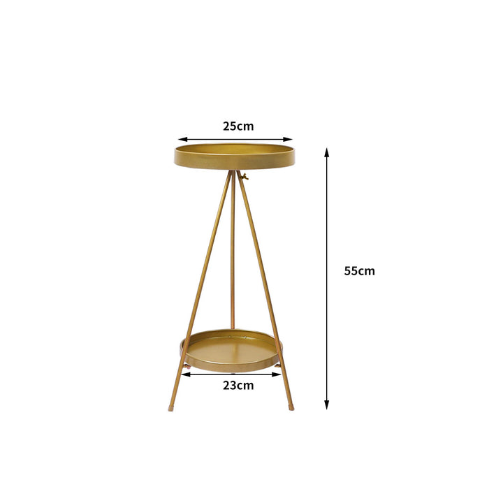 Levede Plant Stand 2 Tiers Outdoor Indoor Gold Medium.
