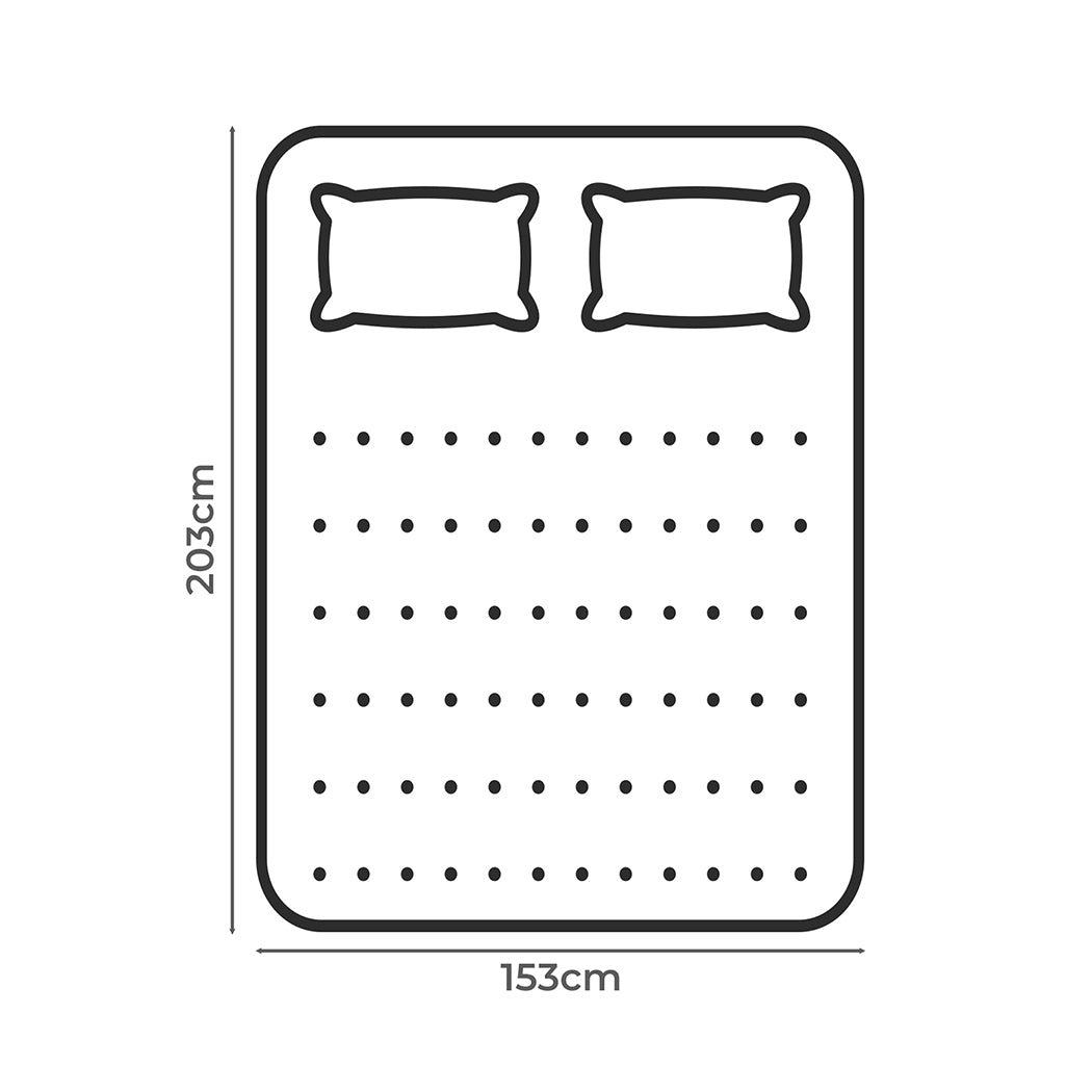 Dreamz Pillowtop Mattress Topper thickness 5cm.