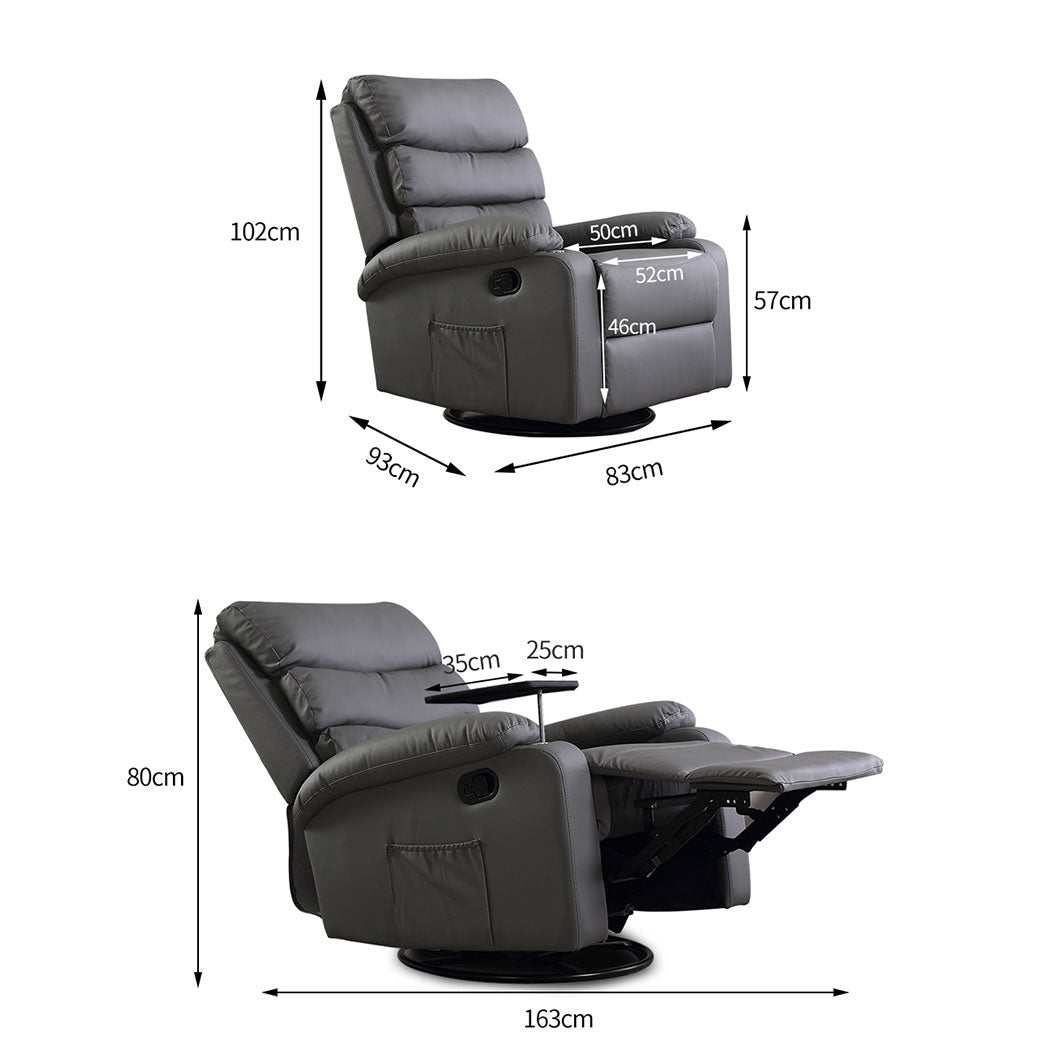 Levede Massage Chair Recliner Chairs Grey.