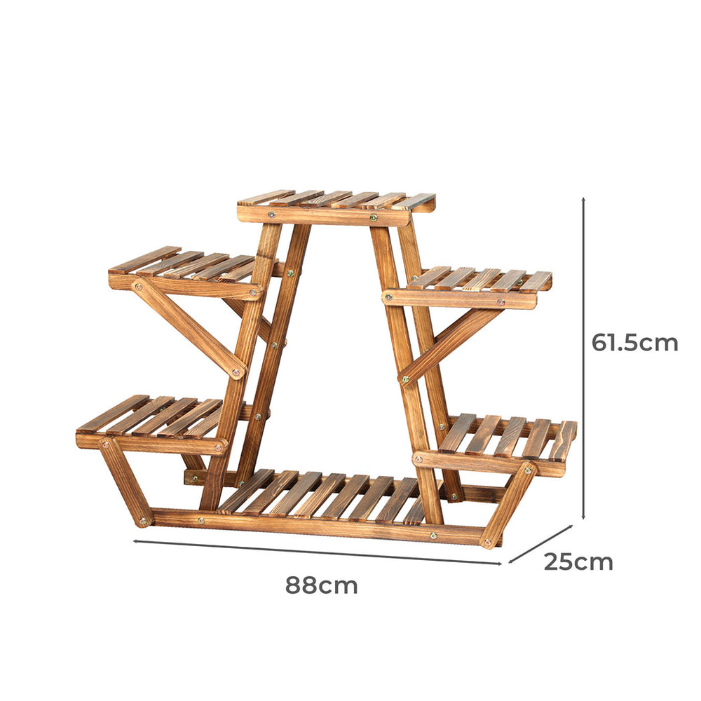 Levede 4-Tier Plant Stand Wood Wooden.
