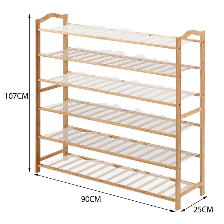 Levede Bamboo Shoe Rack Storage Wooden 90cm.