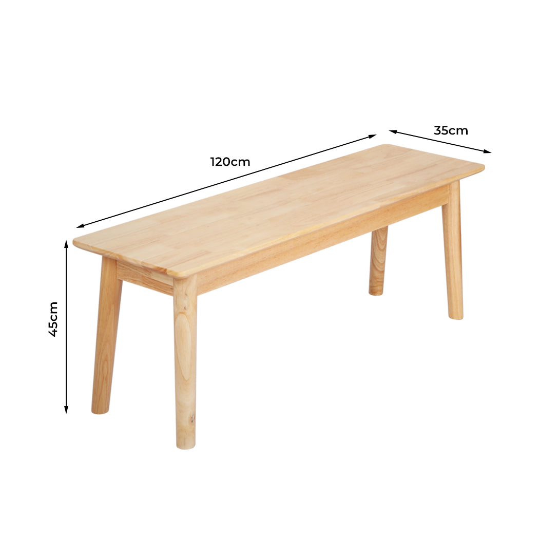 1XDining Chairs Bench Chair Seat Nature.