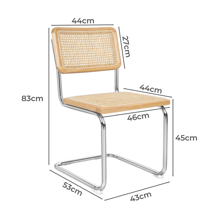 2x Rattan Chair Dining Chairs.