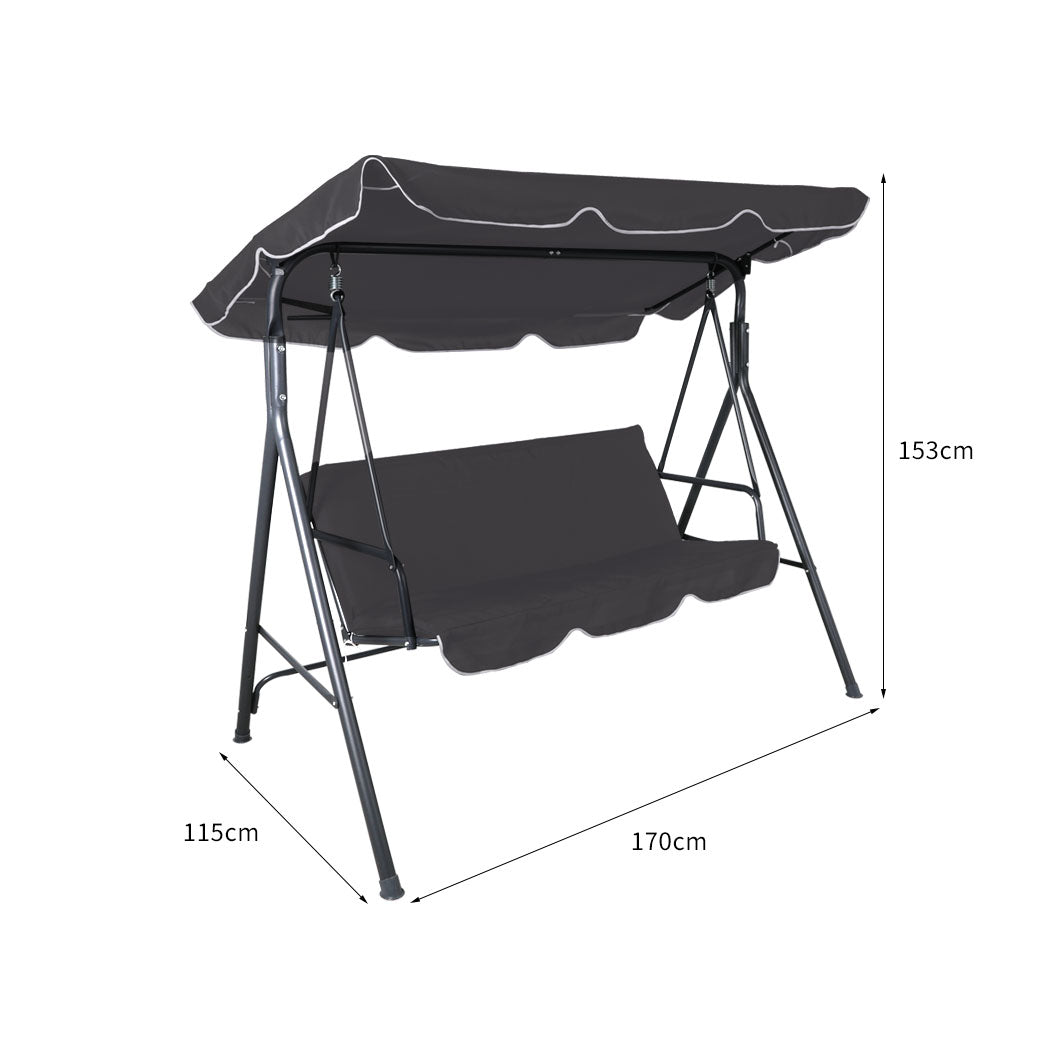 Levede Swing Chair Hammock Outdoor Furniture Grey.