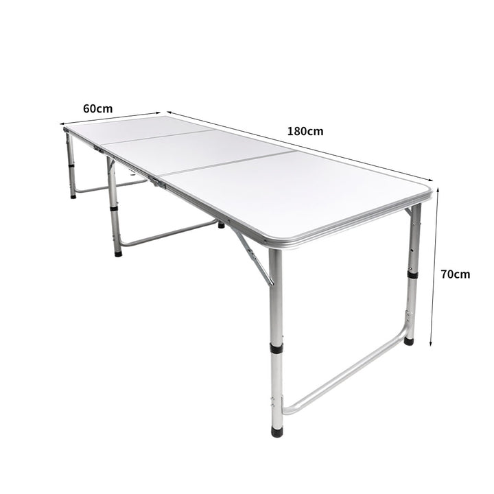 Levede Folding Camping Table Aluminium Silver.