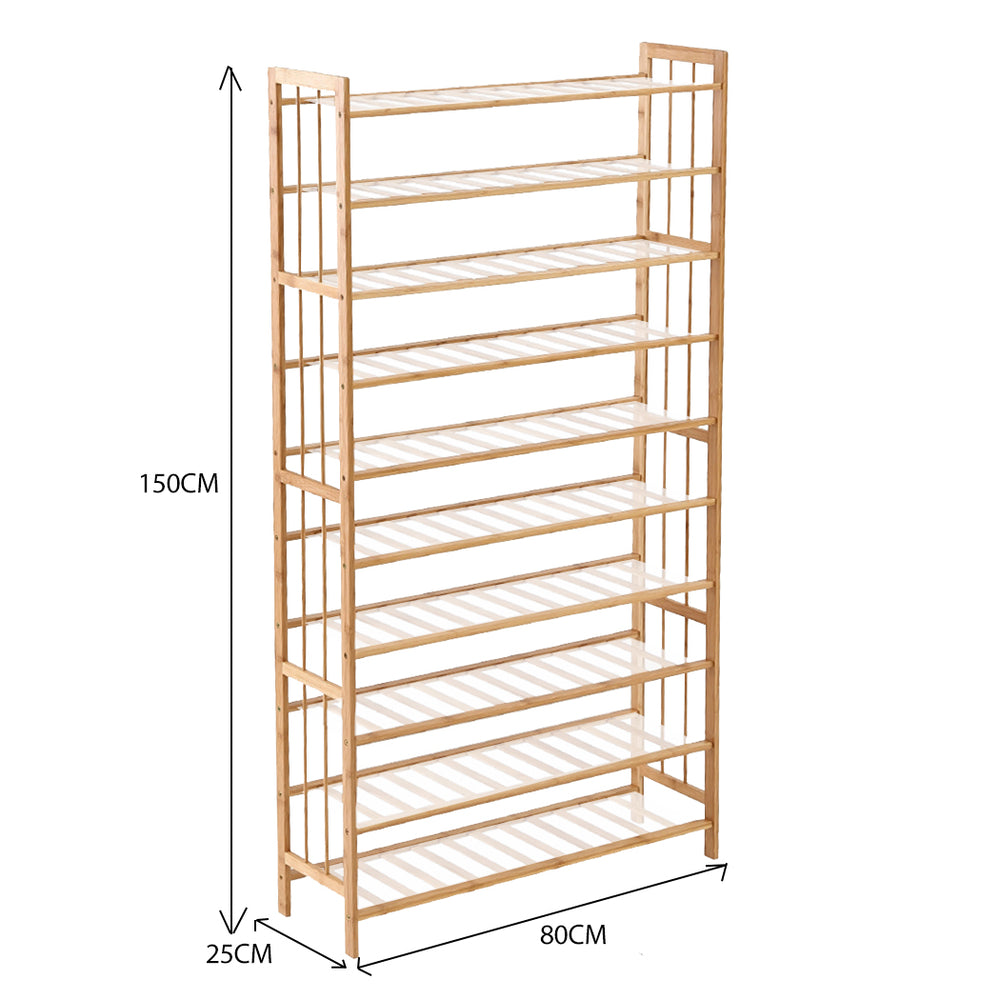 Bamboo Shoe Rack Storage Wooden.