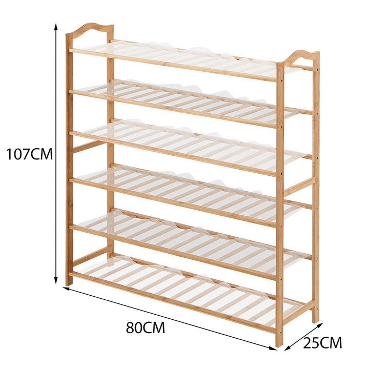 Levede Bamboo Shoe Rack Storage Wooden 80cm.