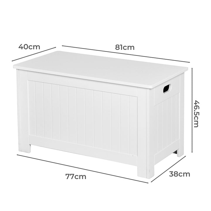 Levede Kids Toy Box Storage Chest Cabinet White.