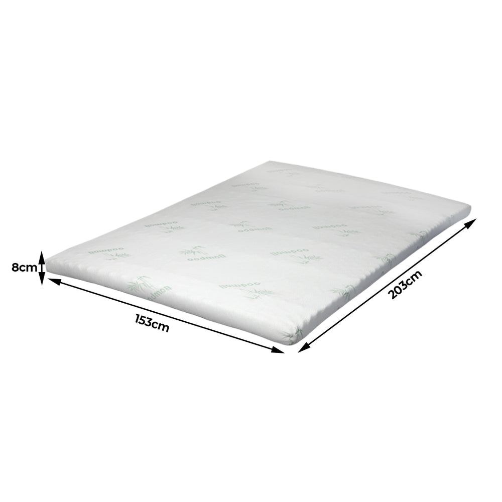 7-Zone Cool Gel Memory Foam Bamboo Queen Mattress Topper.