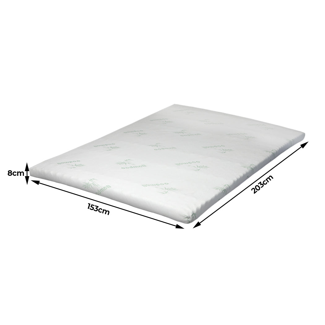 7-Zone Cool Gel Memory Foam Bamboo Queen Mattress Topper.