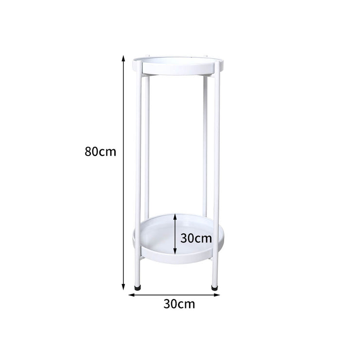 Levede 2 Tiers Plant Stand Outdoor Indoor White Large.