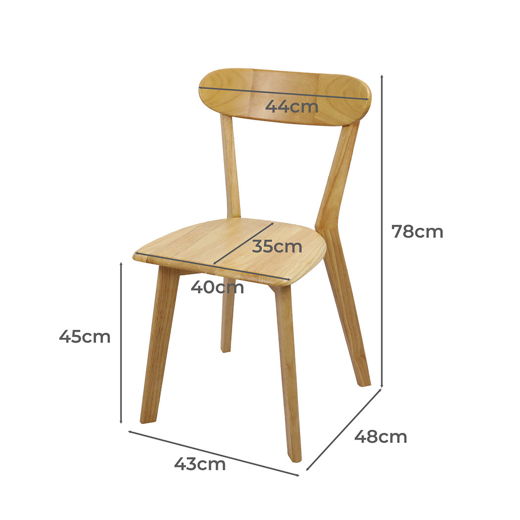Levede 2x Dining Chairs Wooden Kitchen Chair.