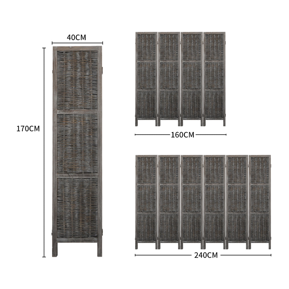 Levede 4 Panels Partition Room Divider Grey.