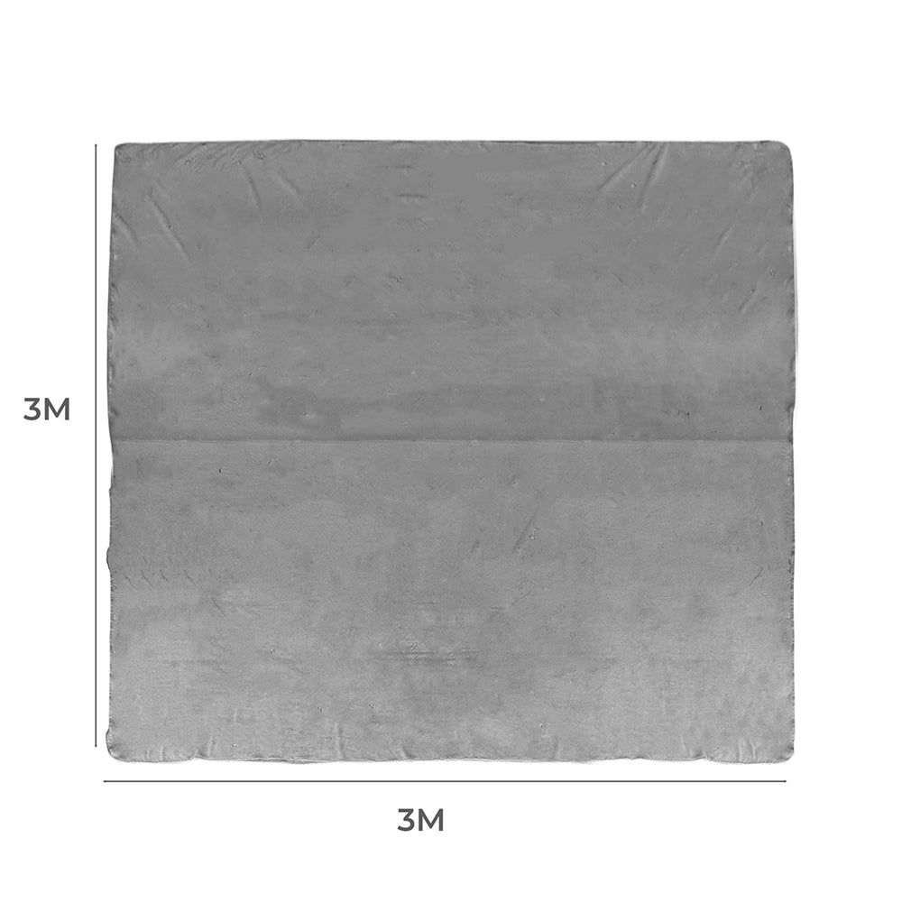 DreamZ 3x3M Large Oversized Blanket Grey Plain.