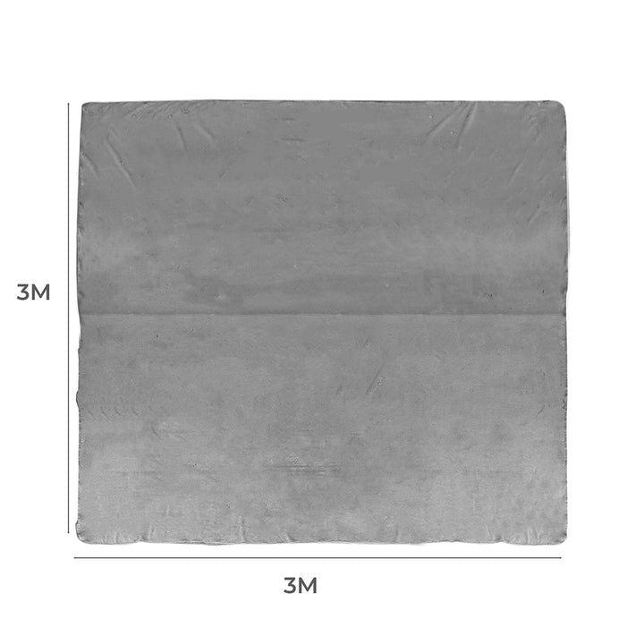DreamZ 3x3M Large Oversized Blanket Grey Plain.