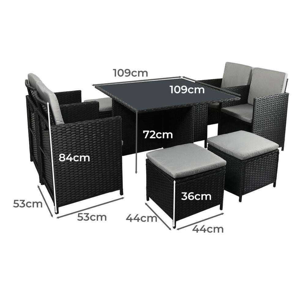 9PCS Outdoor Table Chair Set.