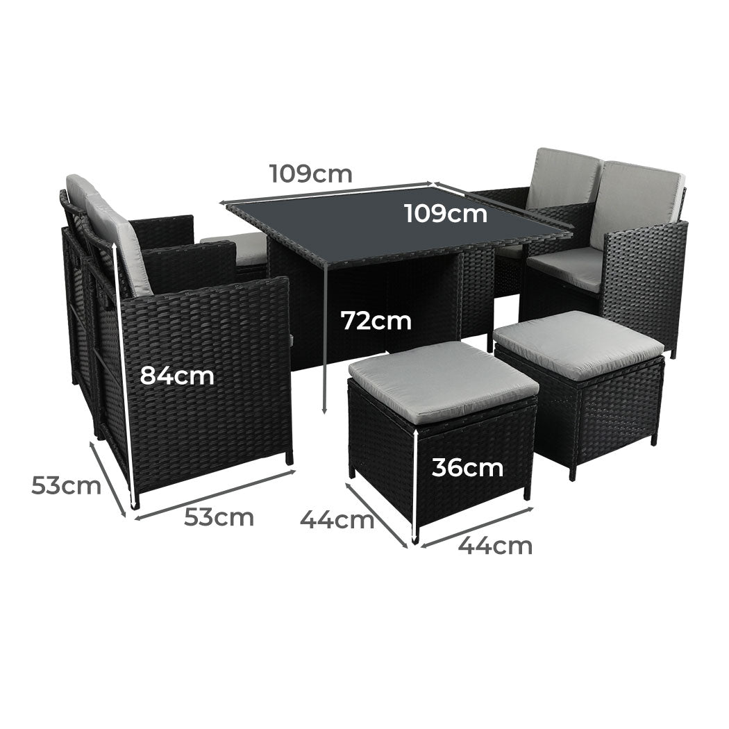 9PCS Outdoor Table Chair Set.