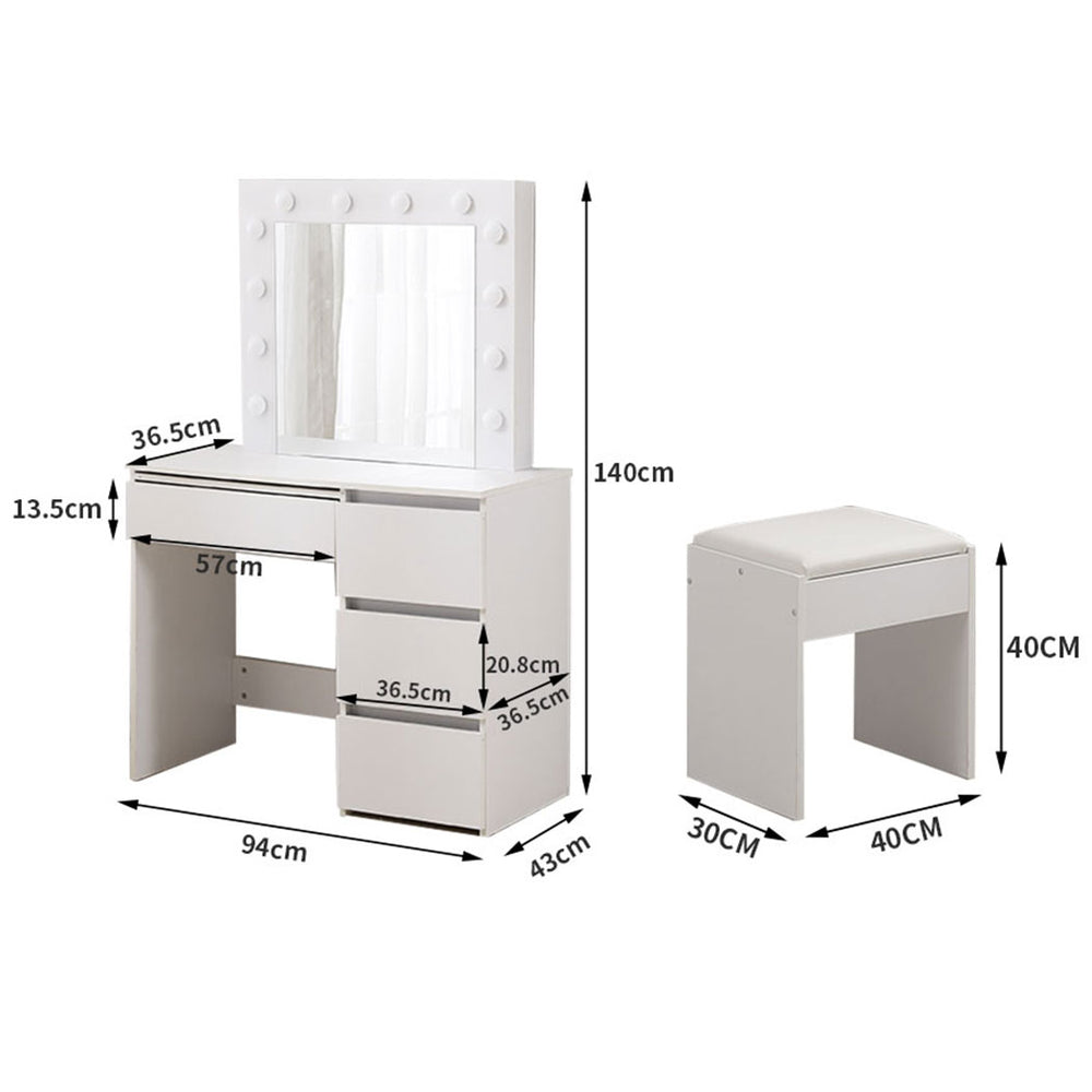 Dressing Table Vanity Set Stool.