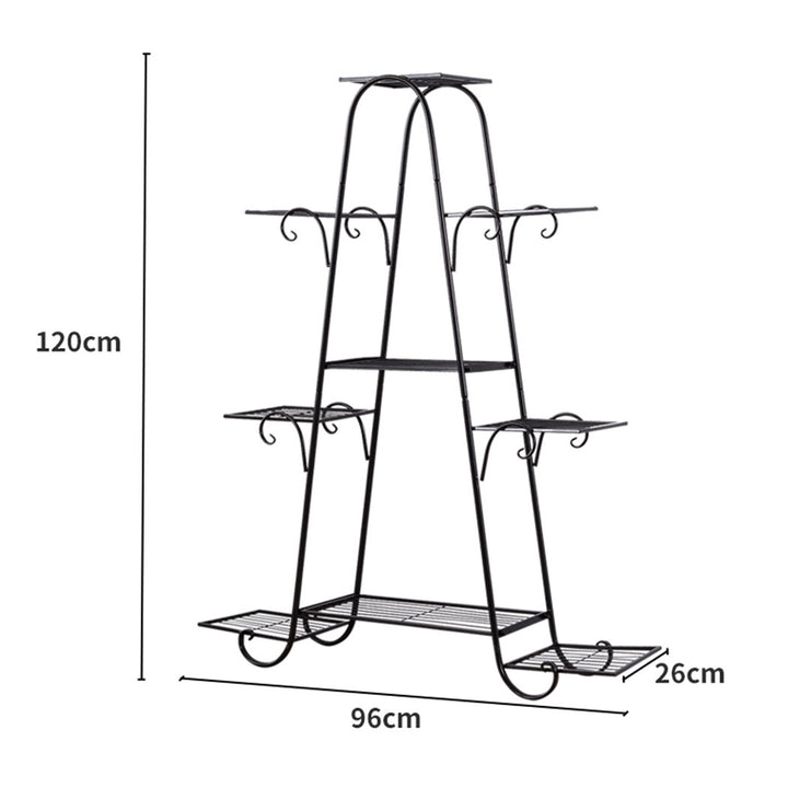 Levede Outdoor Indoor Metal Plant Stand Black.