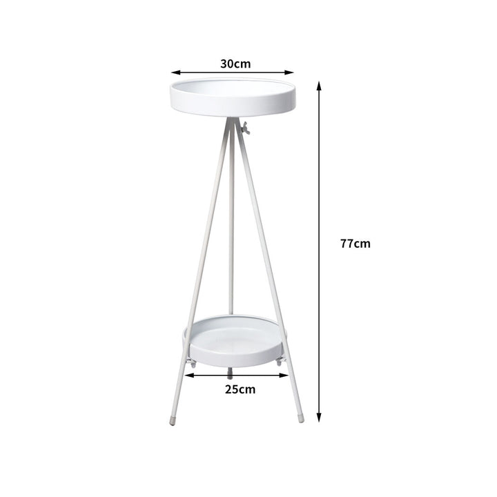 Levede Plant Stand 2 Tiers Outdoor Indoor White Large.