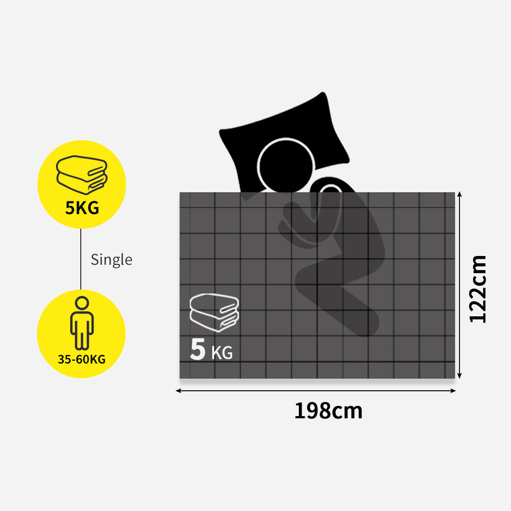 DreamZ 5KG Weighted Blanket Promote Single 5KGS.