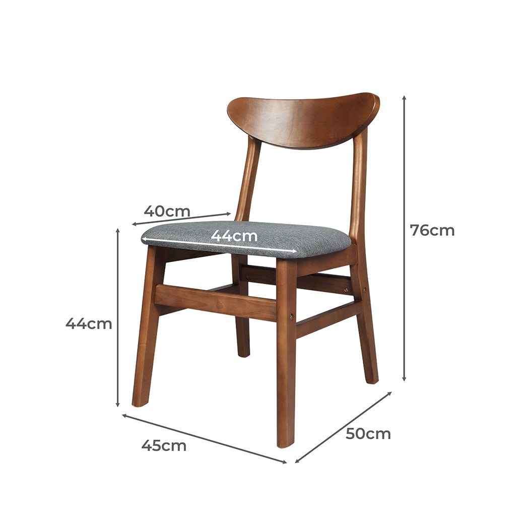 2xDining Chairs Kitchen Chair Brown 2Pack.