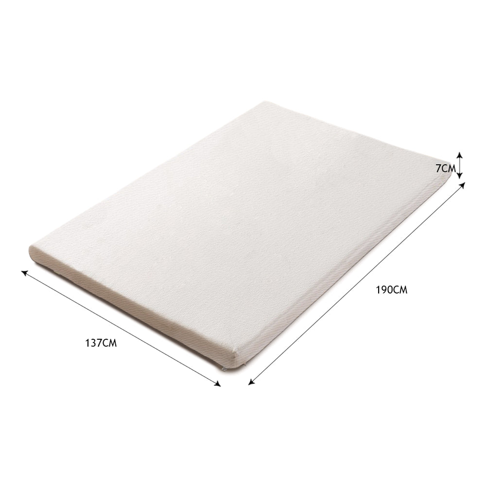 DreamZ 7cm Memory Foam Bed Mattress Double.