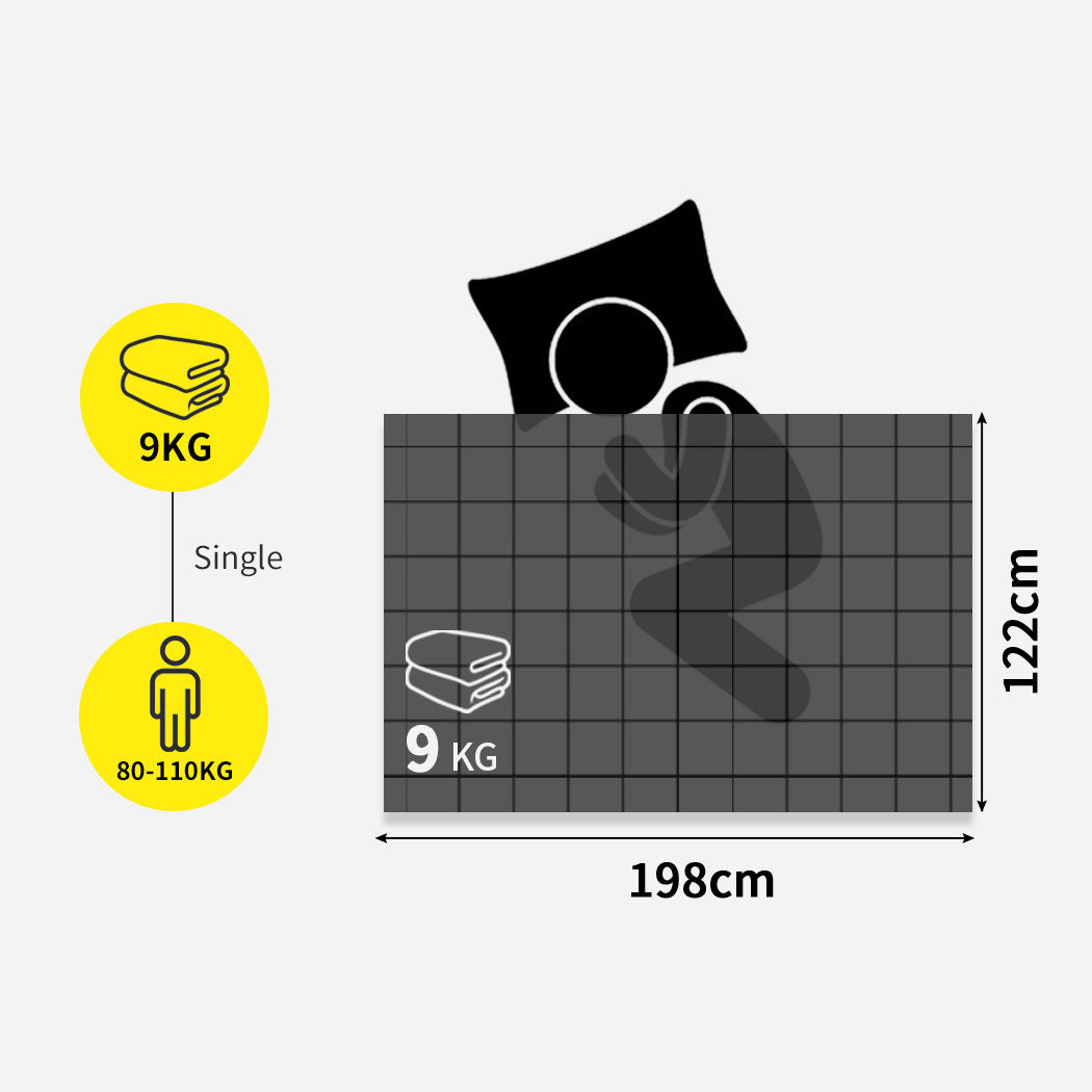 DreamZ 9KG Weighted Blanket Promote Single 9KGS.