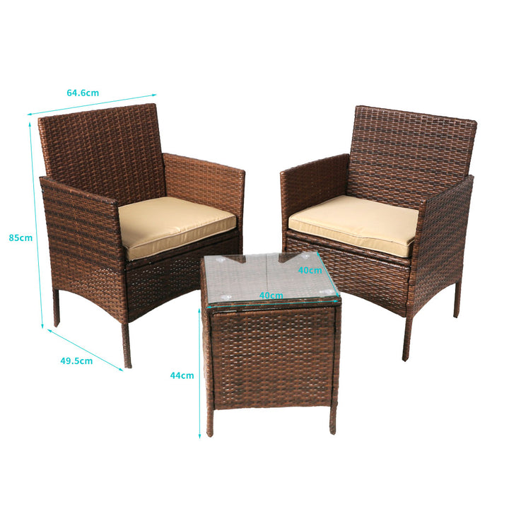 Levede Outdoor Furniture Setting Patio Brown.