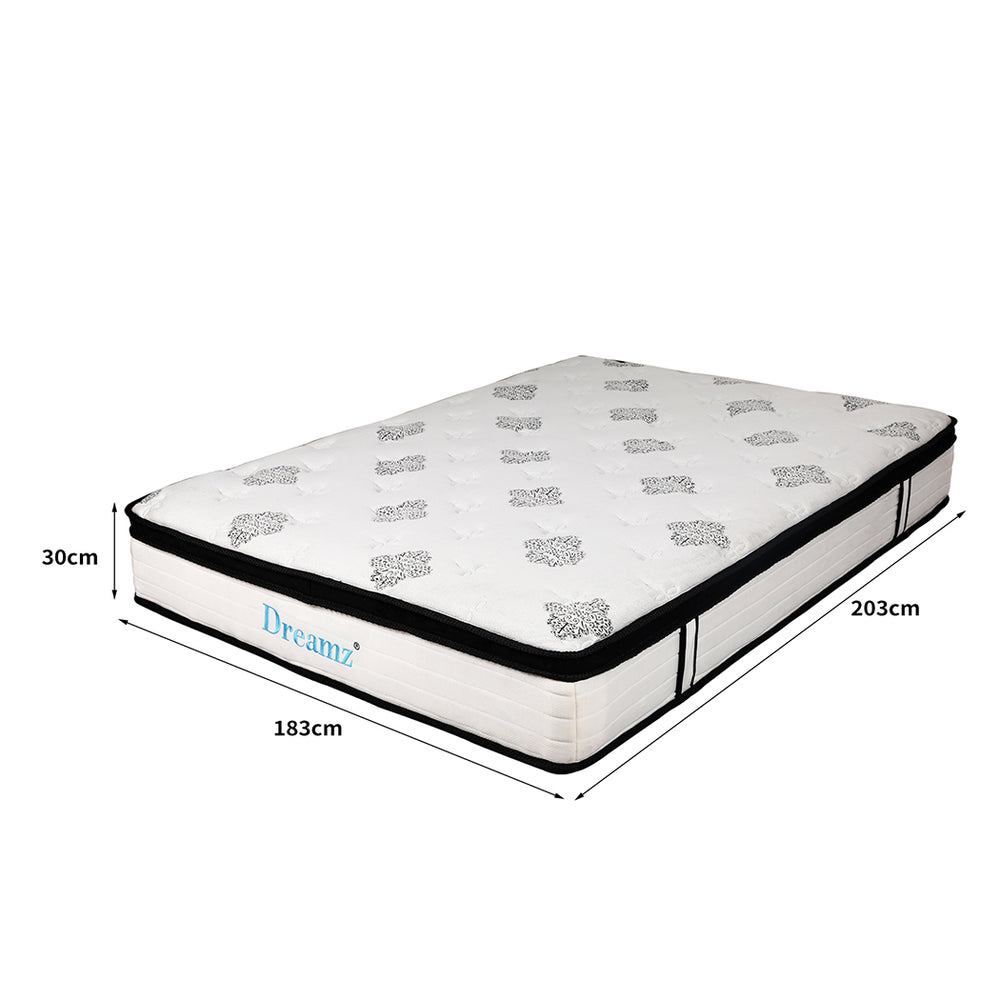 Bedding Mattress Spring King Size Premium Bed Top Foam Medium Firm 30CM.