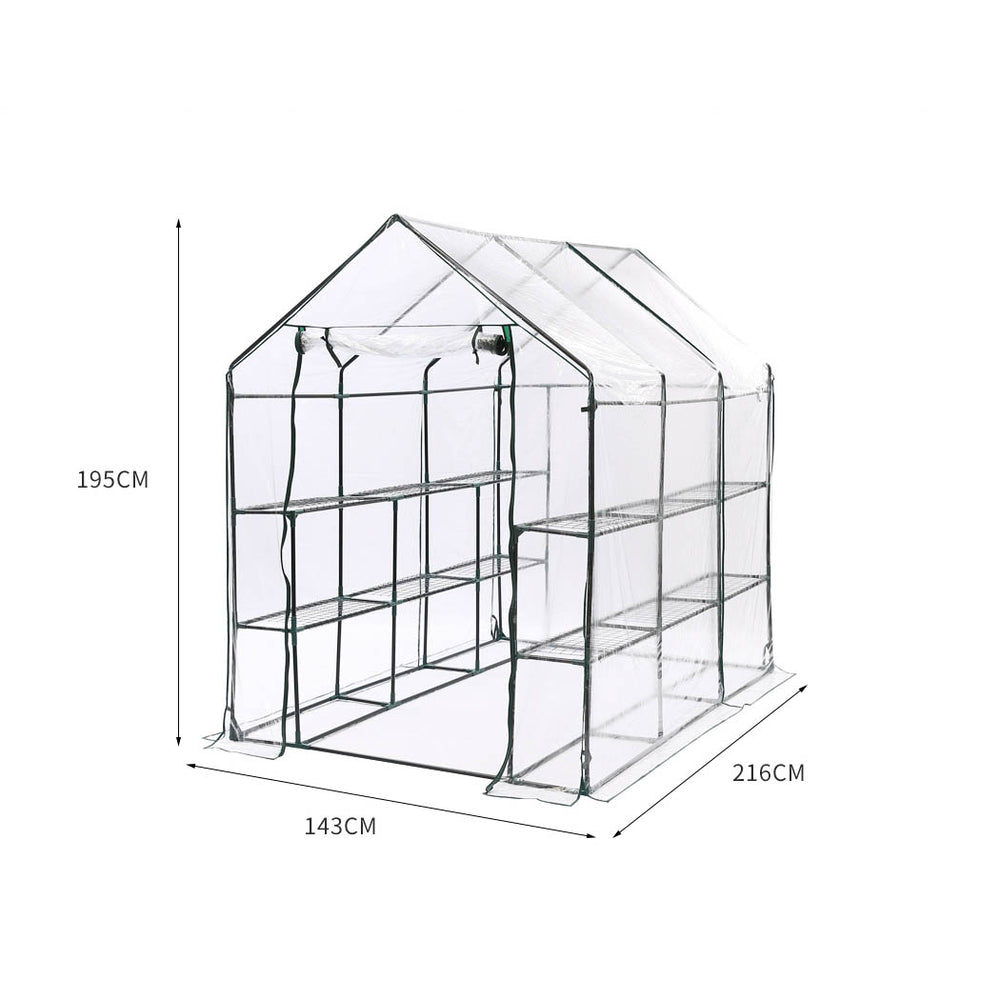 Greenhouse Walk In 3 Tier Garden.