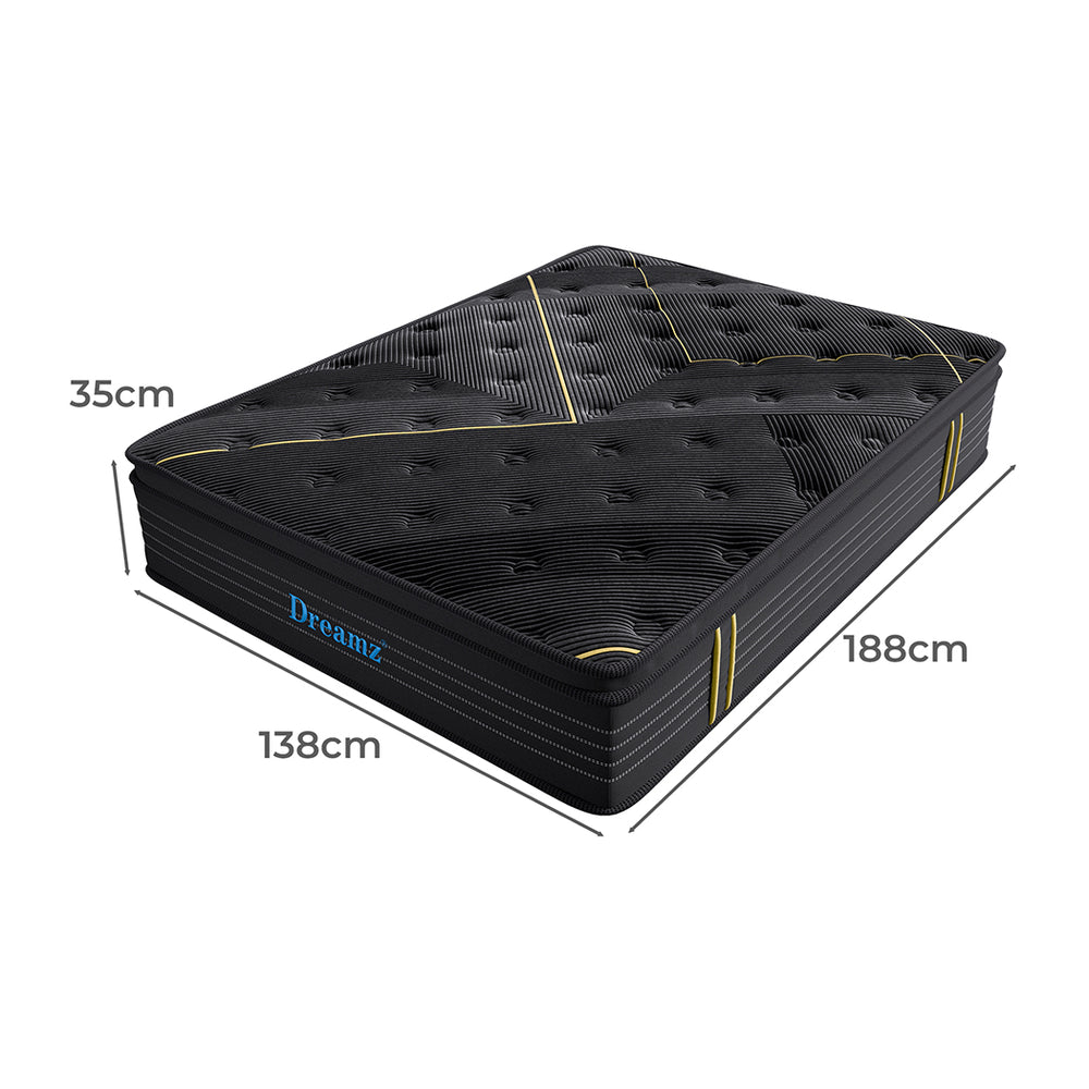 Double Size Mattress Black Bamboo Charcoal Fiber 35cm.