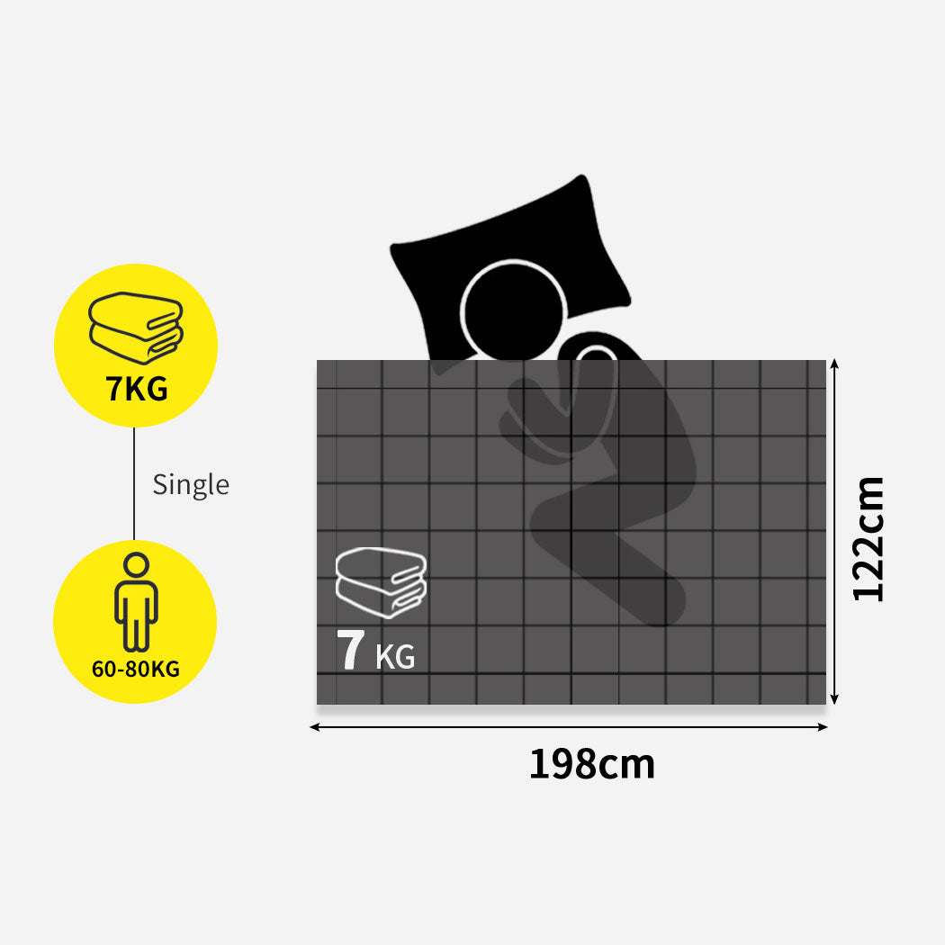 DreamZ 7KG Weighted Blanket Promote Single 7KGS.