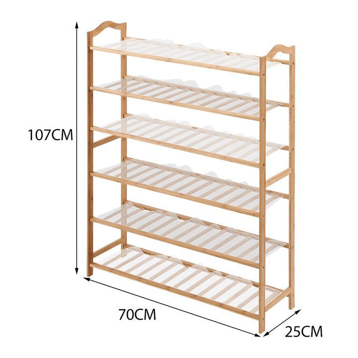 Levede Bamboo Shoe Rack Storage Wooden 70cm.