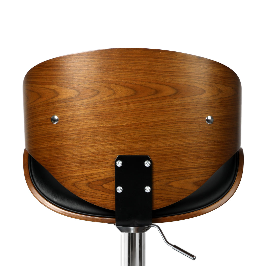 Levede 1x Kitchen Bar Stools Gas Lift Silver.