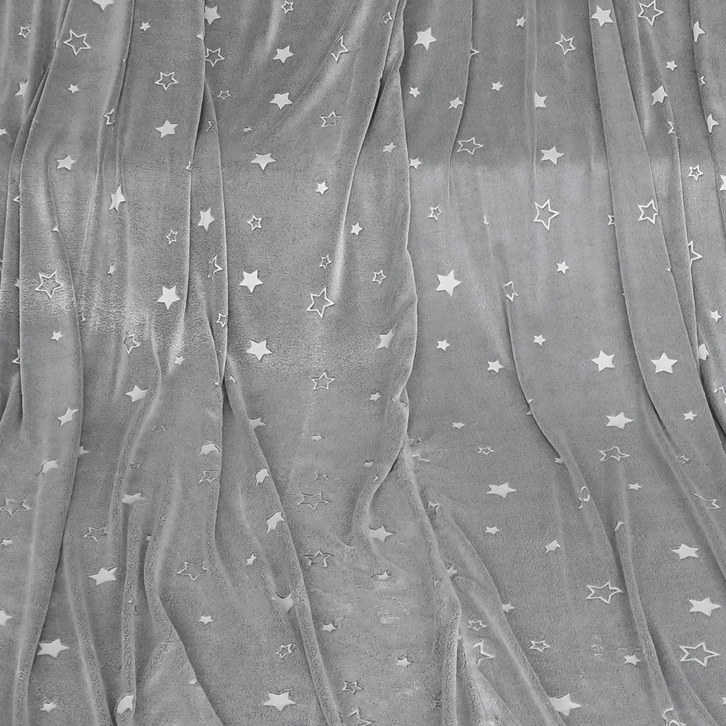 DreamZ 3x3M Large Oversized Blanket Grey Star.