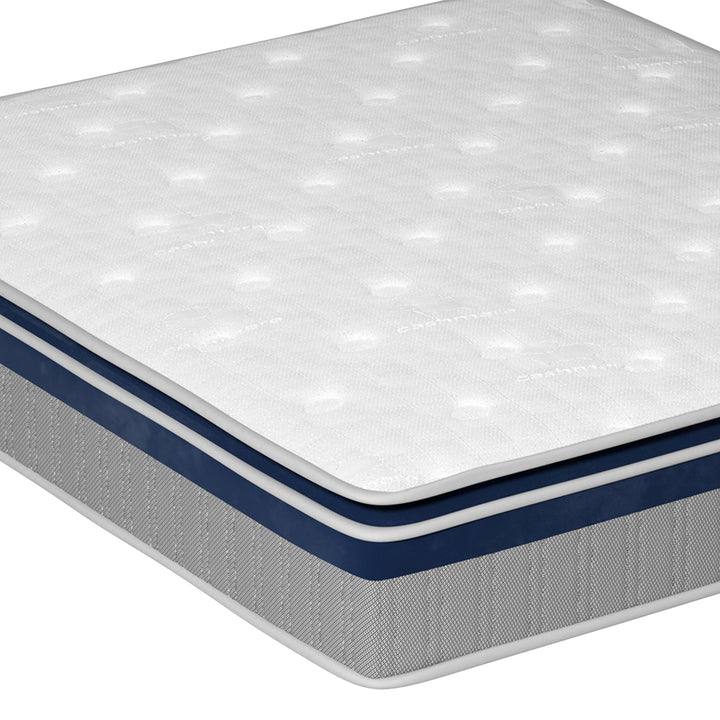 Mattress Pillow Top 7 Zone Pocket Spring Memory Foam 32CM King Single.