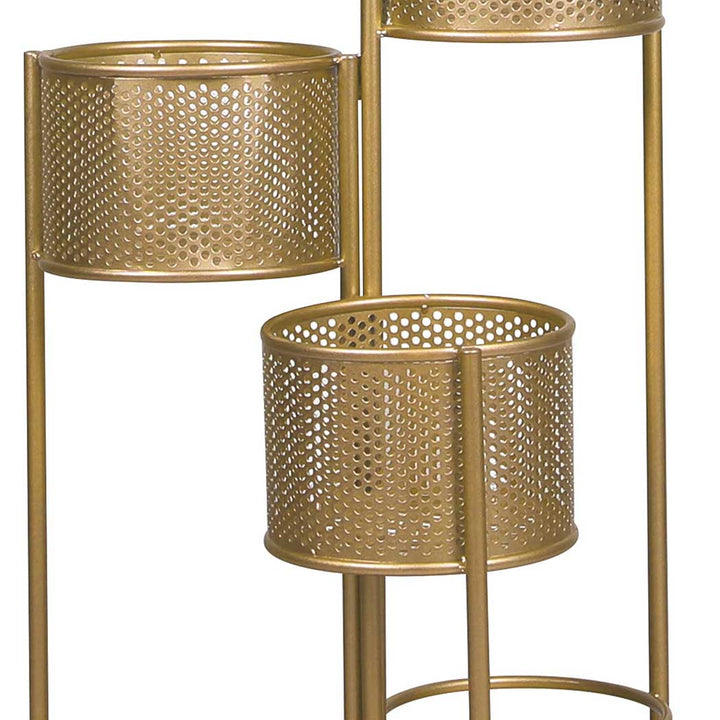 Levede 6 Tier Plant Stand Swivel Outdoor Gold.