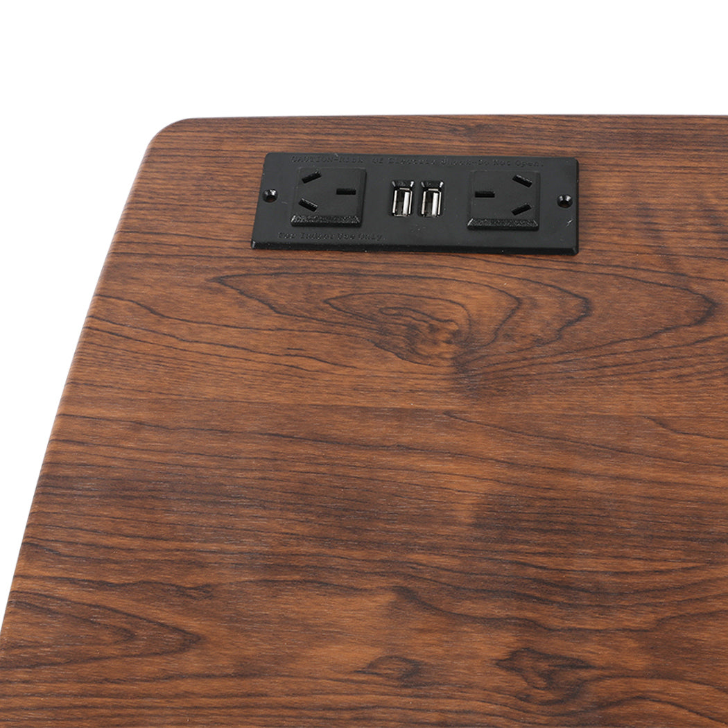 Mobile Standing Desk Foldable Brown Fold.
