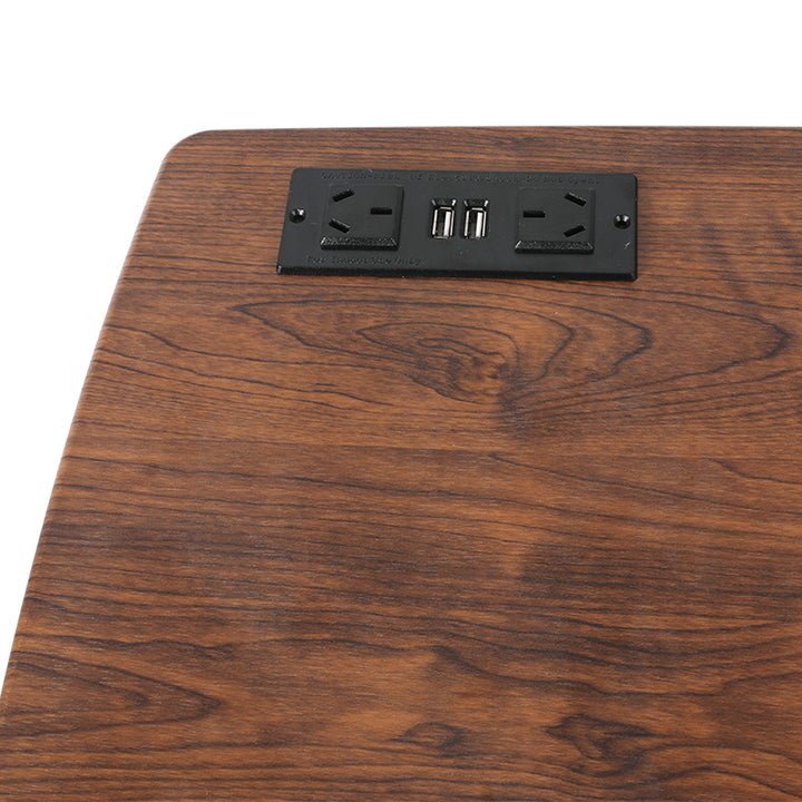 Mobile Standing Desk Foldable Brown Fold.