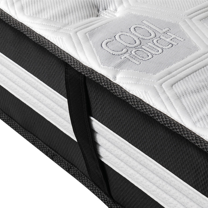 Single Cooling Mattress Pocket Spring Euro Top Bed Foam 5 Zone 25cm.