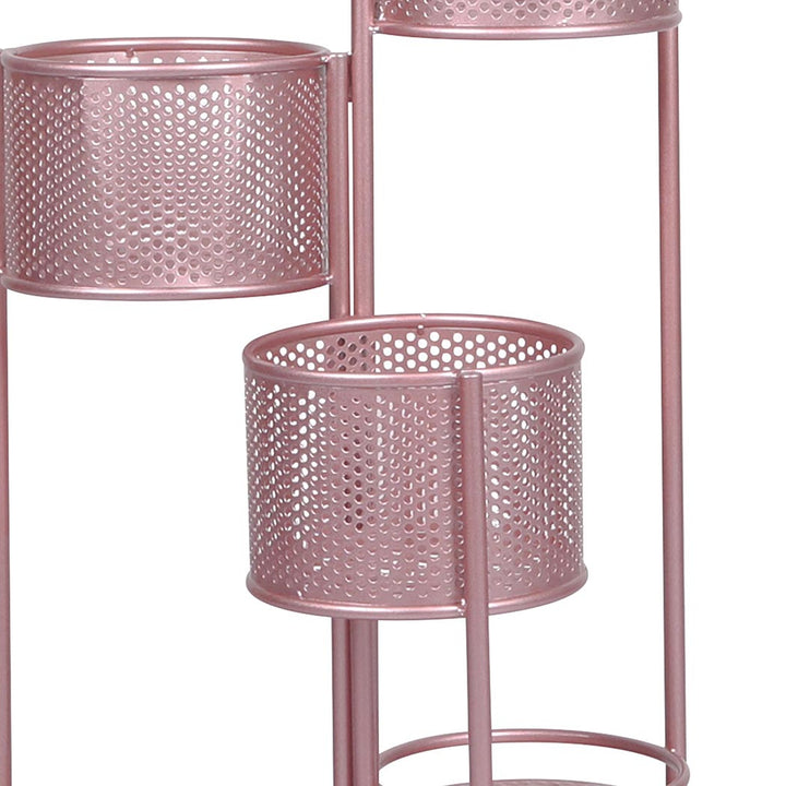 Levede 6 Tier Plant Stand Swivel Outdoor Rose Gold.