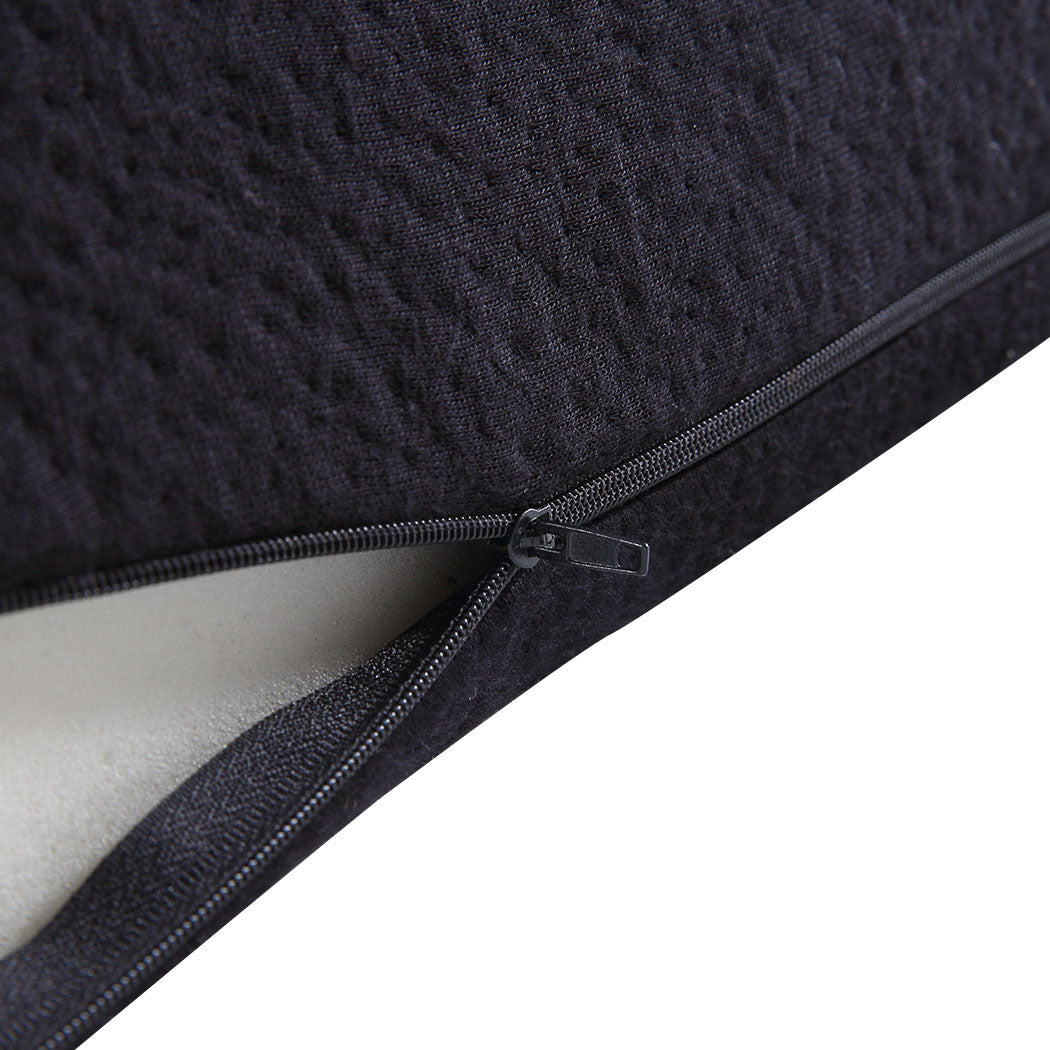 2x Cool Gel Memory Foam Bed Wedge Pillow Black 25x2.